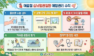 김천시, 여름철 심뇌혈관질환 예방관리 당부