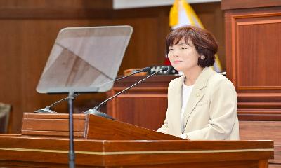 김응숙 의원, 상수도 조기 공급 및 하수도 확충계획 마련 5분 발언 통해 강력 촉구